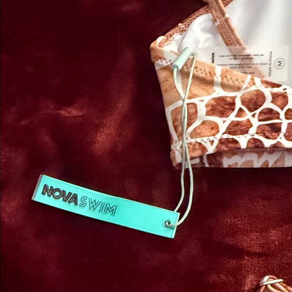 Fashion Nova Brown & White Giraffe-Print Strappy Bikini - Picture 5 of 5